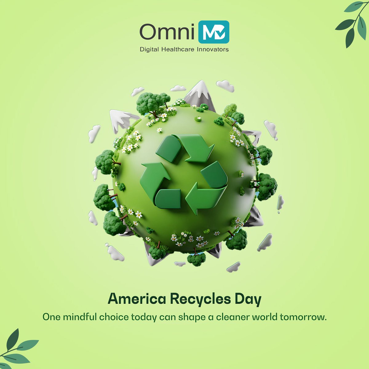 omnimd's tweet image. Recycling isn’t just an act,  it’s a commitment to the future.

#AmericaRecyclesDay encourages us to reduce waste, conserve resources, and make choices that support a cleaner world.

One mindful step today can inspire countless steps tomorrow.

#GreenFuture #EcoFriendly