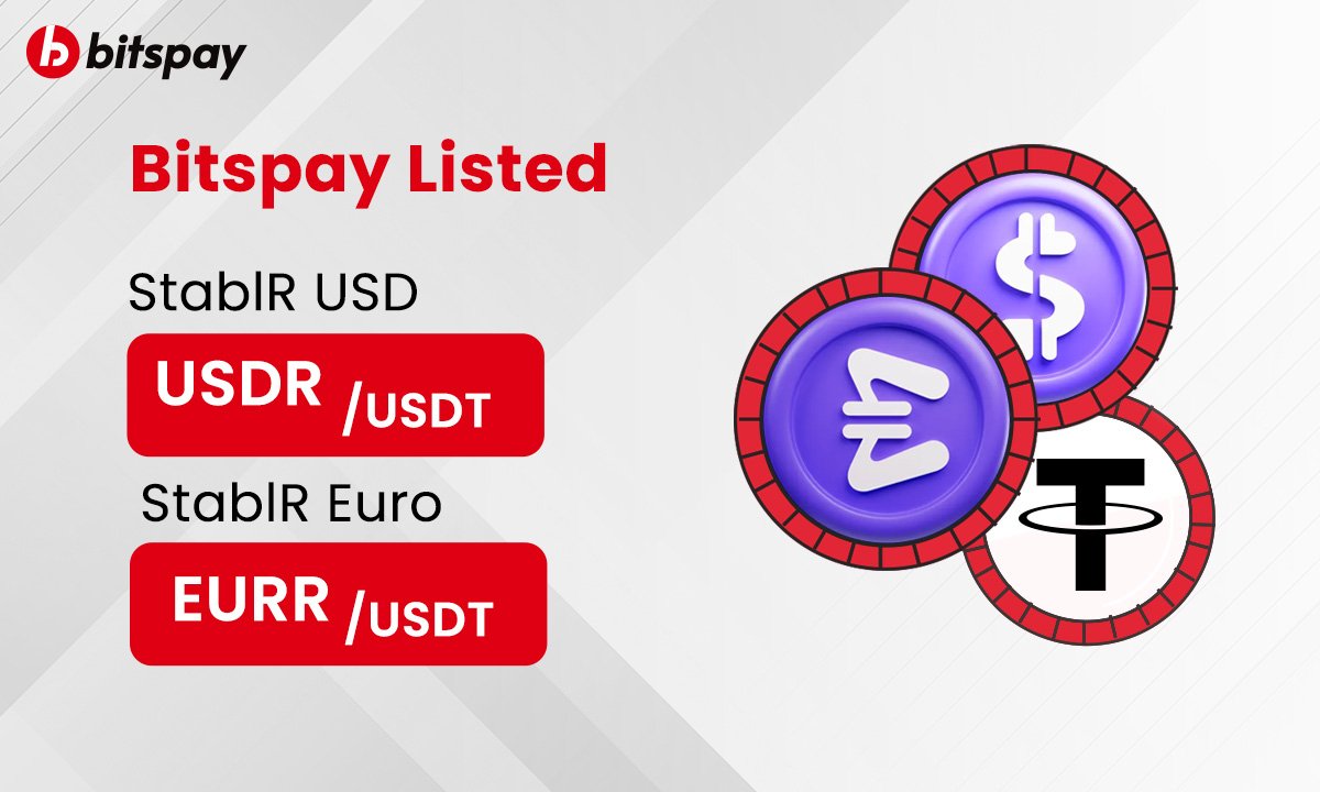 💥 StablR USD (USDR) &amp; StablR Euro (EURR) are Now Live on Bitspay! 💶💵

We’re excited to announce that StablR’s regulated stablecoins — USDR and EURR — are officially live for trading on Bitspay Exchange! 🚀