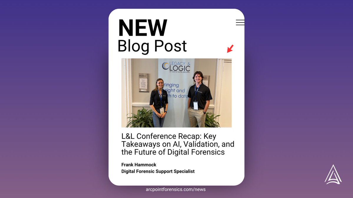 Contact_APF's tweet image. Just dropped: our conference recap from the #OxygenForensics event!

💡 Learn about the latest in mobile &amp;amp; AI data processing, analysis workflows &amp;amp; more.

📖 Read the blog → arcpointforensics.com/news-1/oxygen-…

#DFIR #Forensics #MobileForensics #TechTrends