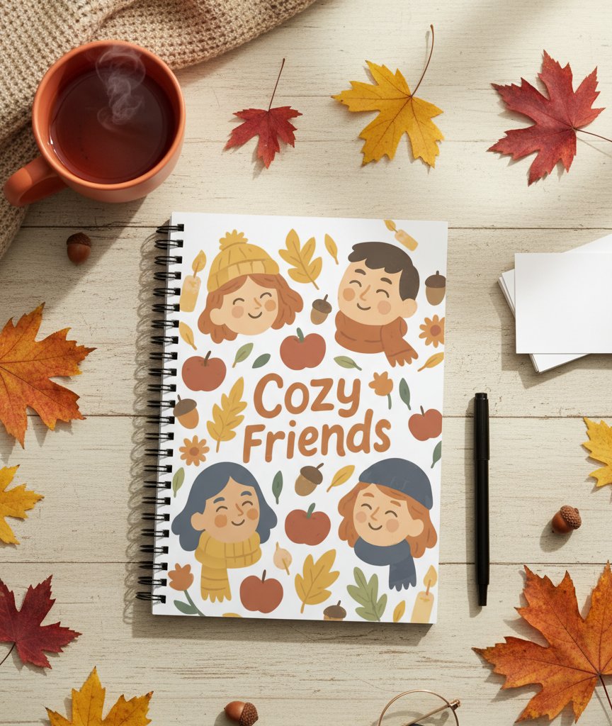 askalany_lina's tweet image. Stay cozy with cozy friends! 🍂✍️ This Cute Fall Aesthetic Notebook featuring a charming &quot;Cozy Friends&quot;  journaling and notes.

Get this aesthetic spiral notebook: 👉 redbubble.com/i/notebook/Coz…

#CozyAesthetic #FallNotebook #Journaling #CuteIllustration #AutumnVibes #SpiralNotebook