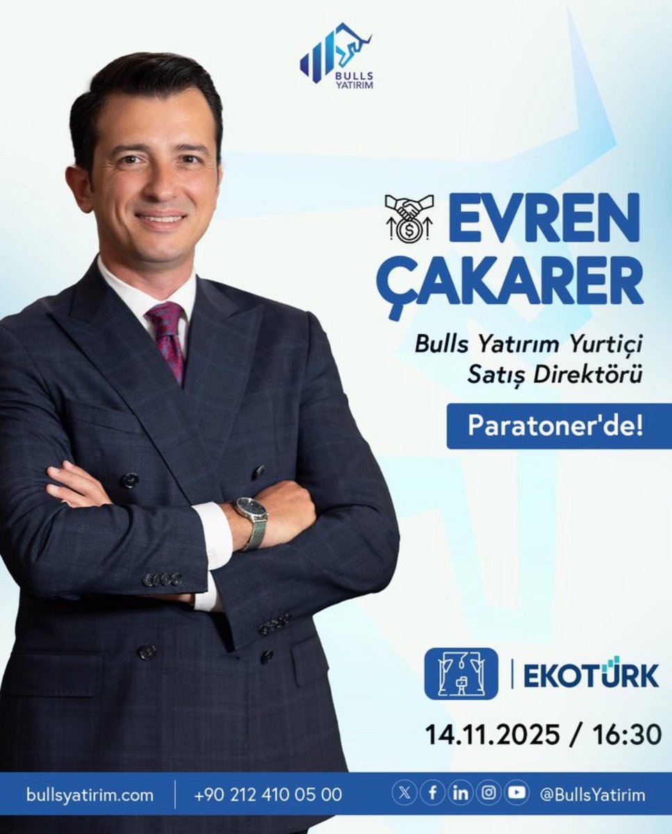 ecakarer's tweet photo. Bugün @Ekoturktv ‘de #paratoner programında @BusraaaBingol ‘ün konuğu olacağım, yurtiçi ve yurtdışı gelişmeleri, #bist100 beklentilerini ve diğer gelişmeleri konuşacağız. @BullsYatirim https://t.co/RdhrjV6OLH