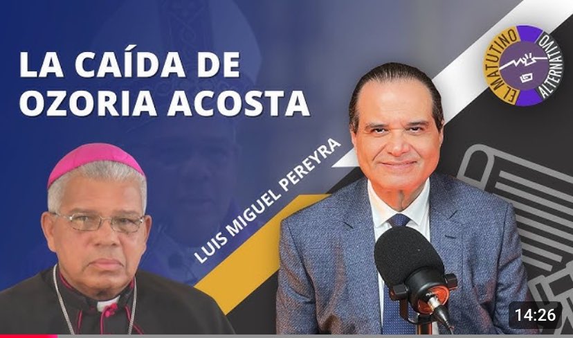 República Dominicana 

OBISPO FRANCISCO OZORIA ACOSTA: GESTIÓN OPACA, NUNCA PUDO SER LÍDER, LA IGLESIA SIN VOZ, PARTIDISTA
m.youtube.com/watch?v=kyE8R_…