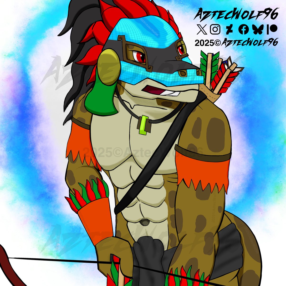 AztecWolf_96's tweet photo. COATL - 2025 Portrait -
Here’s COATL!, the archer of the Elite Mexica Warriors, a specialist in long-range attacks !.
#Coatl #snake #vibora #rattlesnake #azteca #furryfriday #fandomfurry #anthro #furry #Energy #mexica #mexico #portrait #warrior #guerrero #arquero #archer