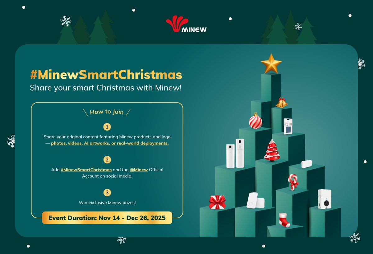 Minew_Tech's tweet image. 🎄 #MinewSmartChristmas event is here!

🎁 Prizes: product sets, exclusive gifts, merch, discount codes + a “Secret Santa” award for the most engaging post.
📅 Nov 14 – Dec 26, 2025
👉 Full details: linkedin.com/feed/update/ur…