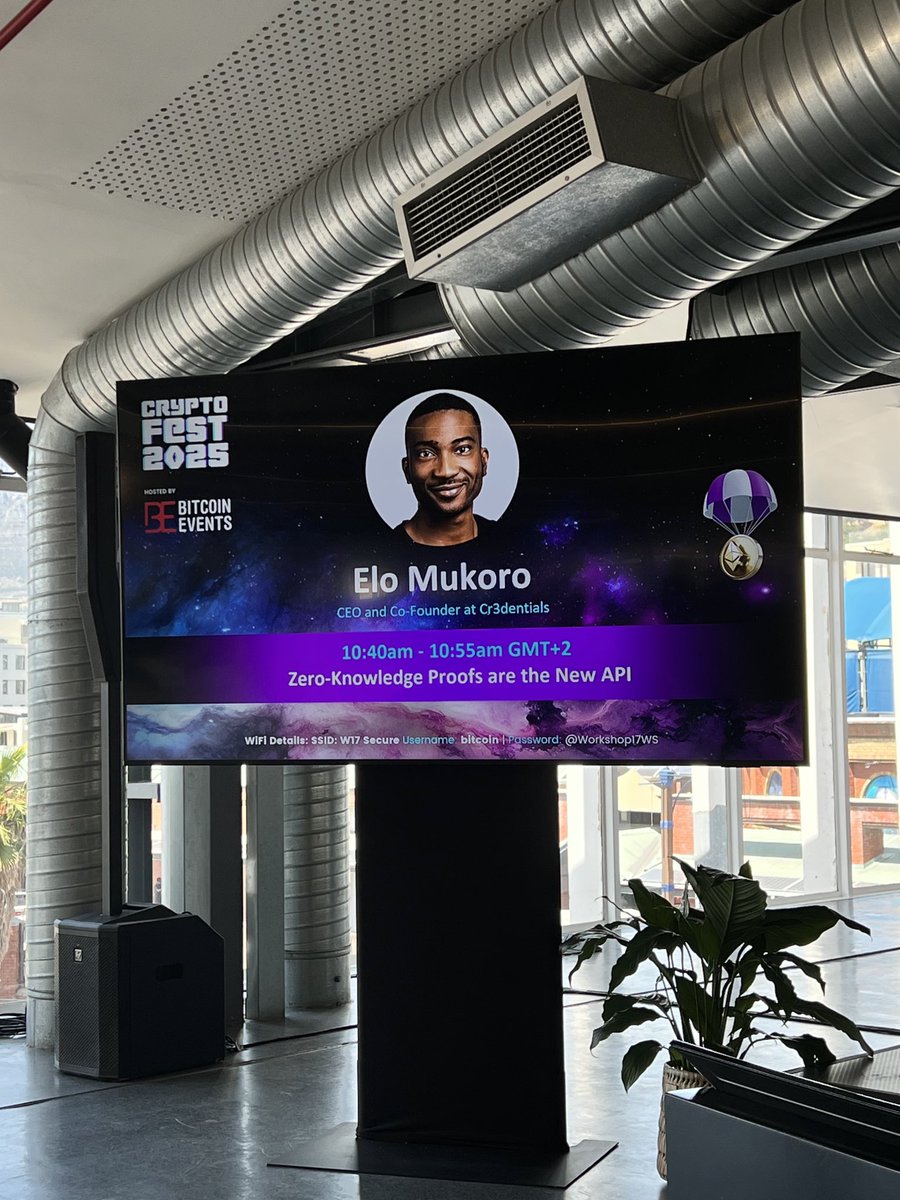 Cr3dentials's tweet image. We are in Cape town!!
Let’s connect ✨