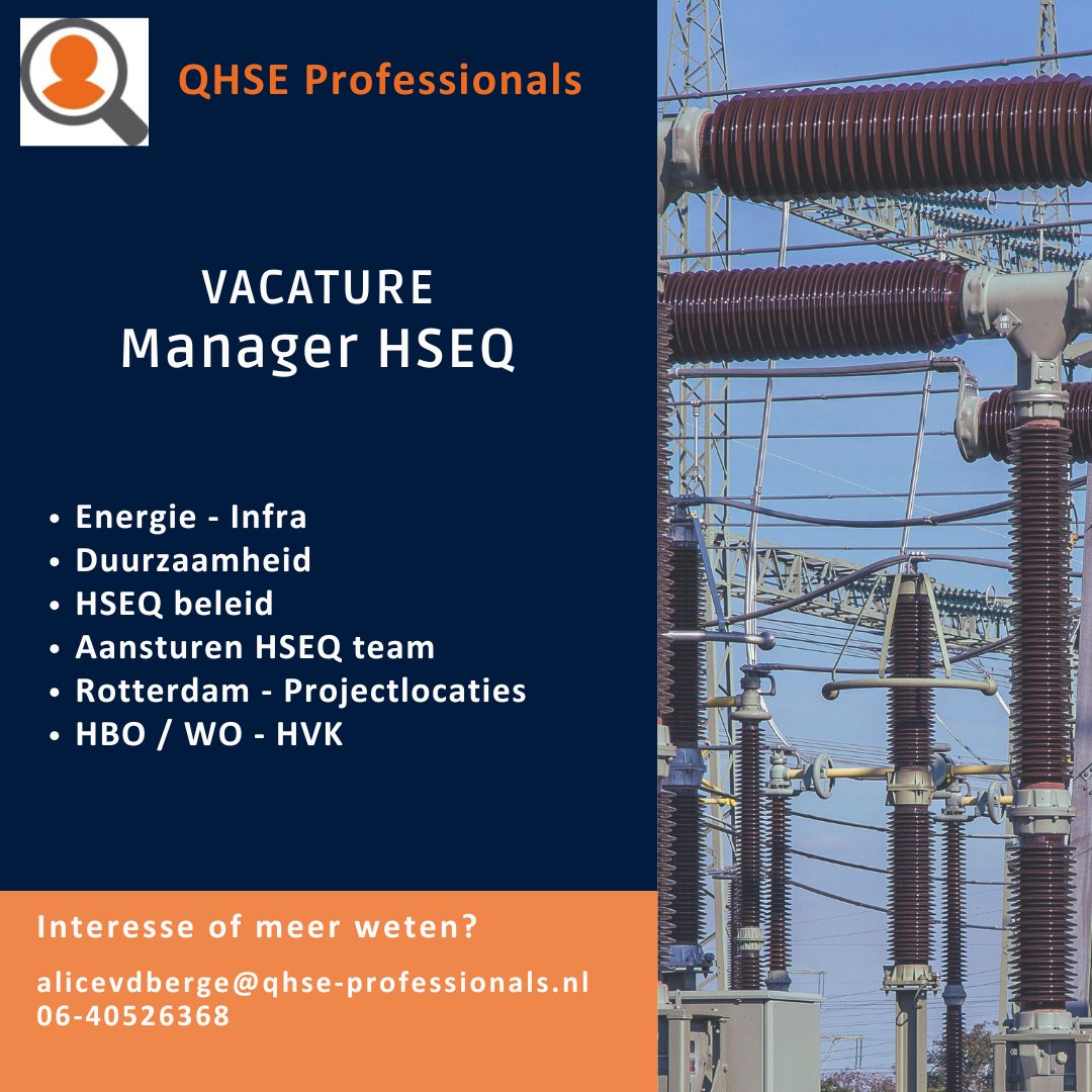 QHSE_Profs's tweet image. 🔔𝗩𝗮𝗰𝗮𝘁𝘂𝗿𝗲 𝗠𝗮𝗻𝗮𝗴𝗲𝗿 𝗛𝗦𝗘𝗤 | 𝗗𝘂𝘂𝗿𝘇𝗮𝗺𝗲 𝗜𝗻𝗱𝘂𝘀𝘁𝗿𝗶𝗲 | 𝗛𝗩𝗞 | 𝗥𝗼𝘁𝘁𝗲𝗿𝗱𝗮𝗺
𝗜𝗻𝘁𝗲𝗿𝗲𝘀𝘀𝗲? Lees hier dan verder: qhse-professionals.nl/vacature-detai…

#HSEQ #Veiligheid #Duurzaamheid #ISO14001 #HVK #IVK #ISO9001 #VCL #Rotterdam