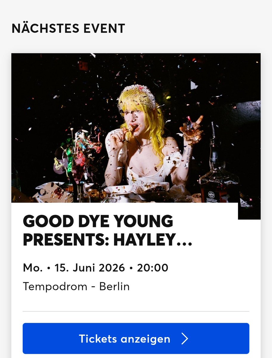 13bejuled's tweet image. This is everything 💛 I&apos;m so excited to see Hayley Williams live next year!