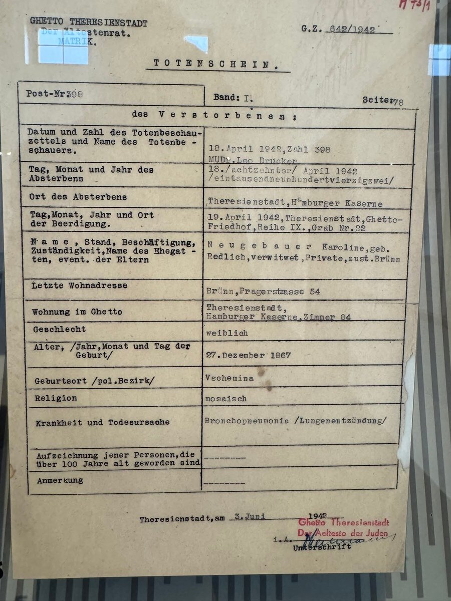 Mitte November 1941 wurde die alte Garnisonstadt bei Prag, grausamer Weise als Theresienstadt bekannt. Ein KZ für ältere Juden und Prominente. Ein "Vorzeige-KZ" des "guten Lebens" als Aushängeschild des NS-Regimes. Ein Blendwerk für Kirche und Gesellschaft... 
NIE WIEDER...