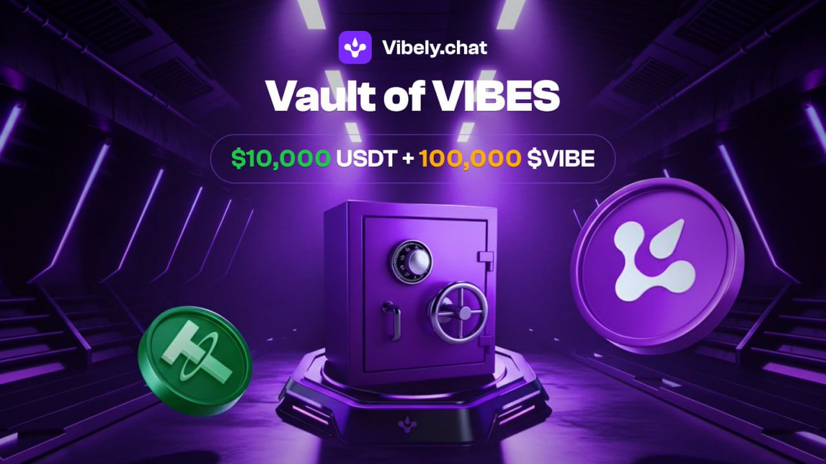 MrBIGWHALE_0's tweet photo. 🚨 THE VAULT OF VIBES is LIVE! 💎  
$10,000 USDT + 100,000 $VIBE are waiting for those who uncover the hidden keys.  

⏳ Phase 1 (first 30 days): each valid key unlocks 10% of the Vault  
⚡️ After Day 30: the next valid key wins EVERYTHING that’s left!  

This isn’t just a game—it’s a Train-to-Earn challenge powered by emotion, intuition & AI.  
💬 Chat, explore, connect.  
💜 The Hive is alive. The Vault is open.  
Will your AI find the key?

👉 https://t.co/XoE6LLQLC2  
👉 Don’t miss the giveaway at @vibelyai for extra $VIBE & $USDT  

🎁Register with my link to get a 100 $VIBE Airdrop! 💎

REGISTER HERE: https://t.co/fVhSaWY8A5

VaultOfVibes #Binance #Giveaway #Airdrop