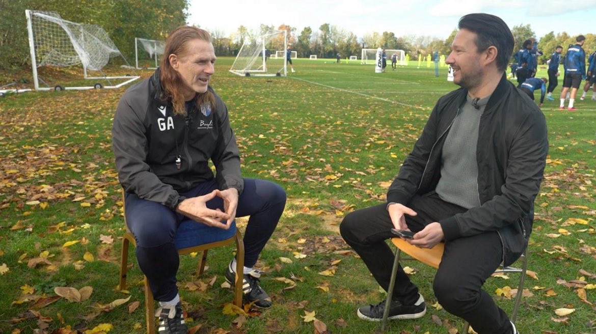 Awesome to see <a href="/TheGillsFC/">Gillingham FC</a> boss Gareth Ainsworth in great form after his recent heart op, one of football’s nice guys. In his words “The Wild Thing may have to become the Mild Thing” when he’s back on the touchline. Good luck with that! Feature interview on <a href="/SkySportsNews/">Sky Sports News</a> on Sat
