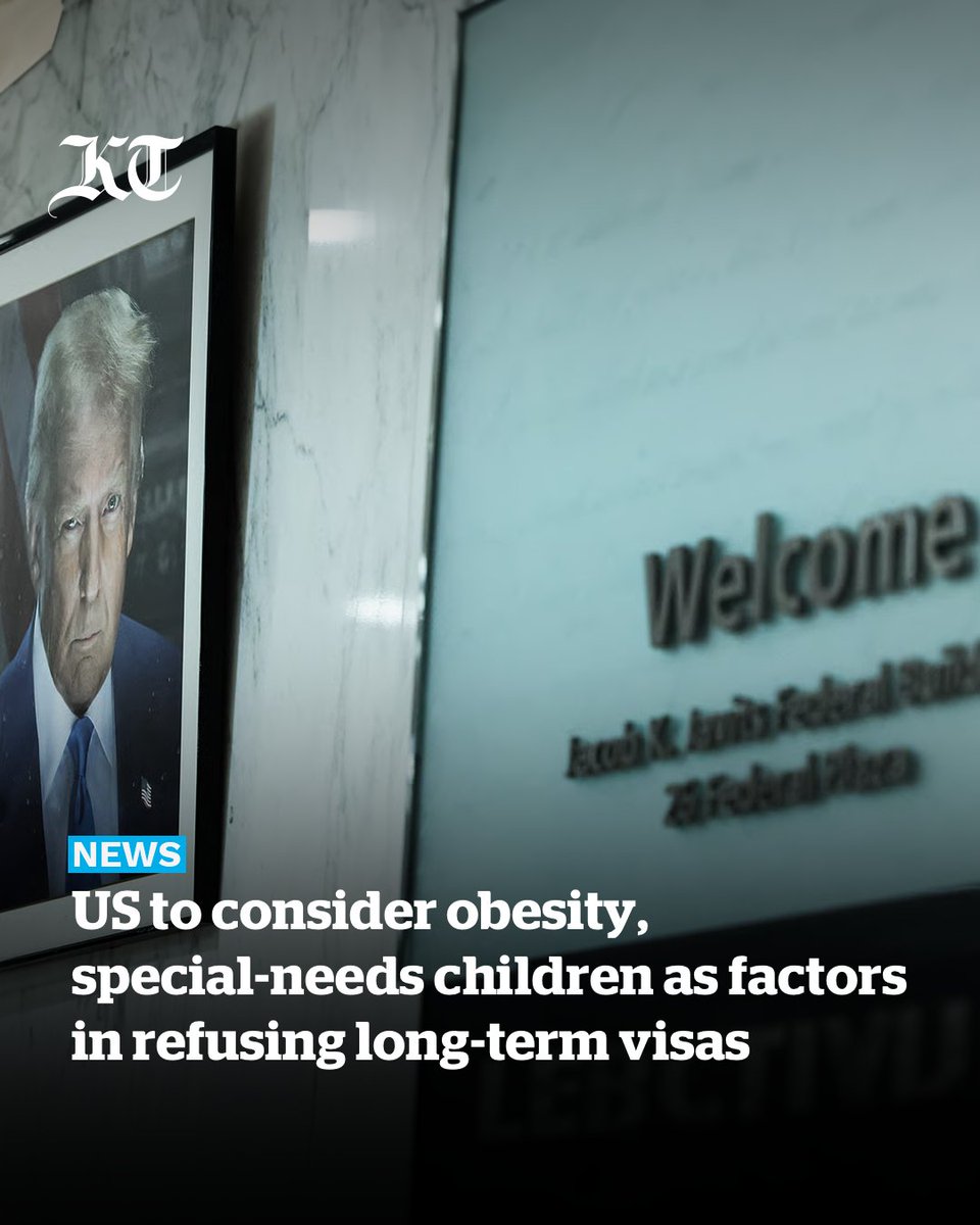 khaleejtimes's tweet image. The #UnitedStates will consider #obesity or having children with #specialneeds as reasons to reject immigrant #visas, in the latest salvo by President Donald Trump to turn away foreigners.

khaleejtimes.com/world/americas…