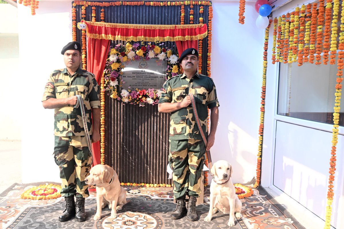 Inauguration of BSF’s First Veterinary Clinic – “K-9 Clinic” in Delhi  DG BSF Shri Daljit Singh Chawdhary inaugurated Veterinary “K-9 Clinic”, at DIG Head Quarters, RK Puram, New Delhi today. मैथिली ठाकुर