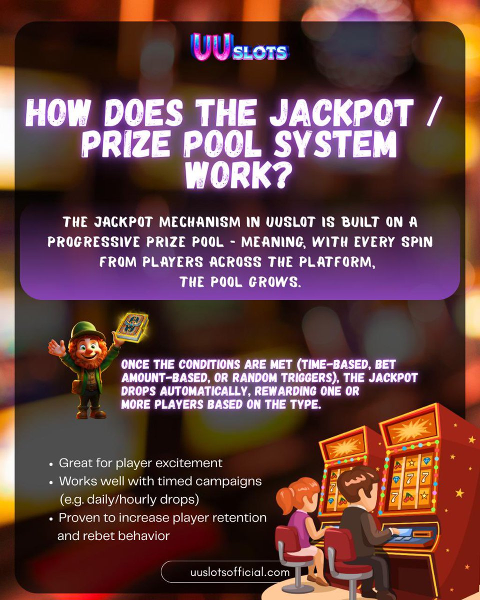 uuslots's tweet image. 💰 How UU Slot’s Jackpot Pool Works 💬

🎯 Once the trigger hits (by time, bet size, or randomness), jackpots drop — instantly.
🧲 Perfect for retention, rebates &amp;amp; timed excitement!

#UUSlots #PrizePool #RetentionTools #SlotEngagement #DailyDrops #RewardMechanics #SpinToWin