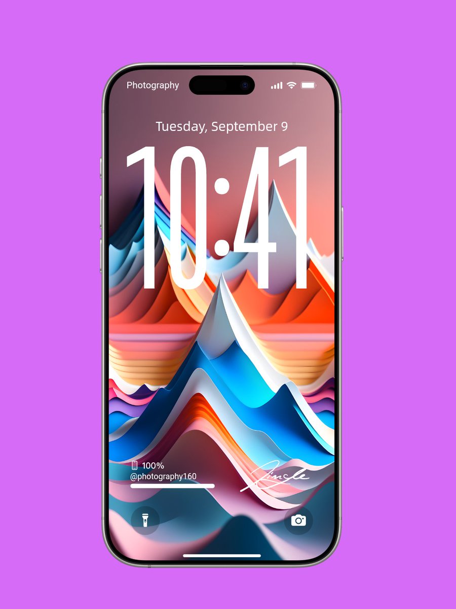 photography160's tweet image. Paper mountains and liquid skies. 🌊⛰️
​A gradient journey into abstract landscapes.
#wallpaper #iOS26update