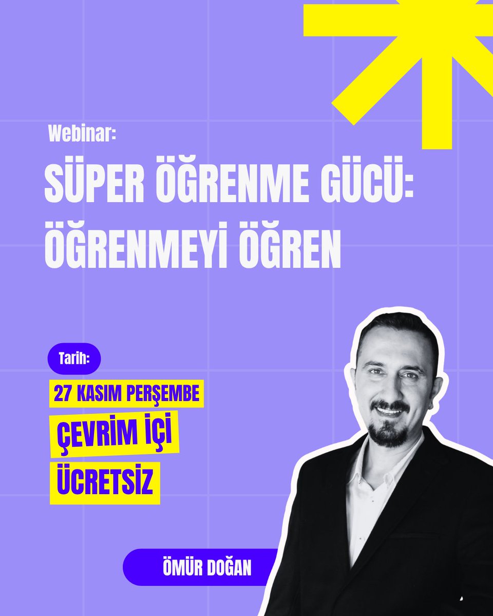 Öğrenme şeklini kökten değiştirecek bu eğitime mutlaka katılmalısın!

Merakın ve motivasyonun gücünü ortaya çıkaracak, daha etkili ve kalıcı öğrenme stratejileri geliştireceğiz.

🎯Tüm liseli ve üniversiteli gençlere açık.

Başvuru Formu: forms.gle/ek723UV5Sc7q8n…