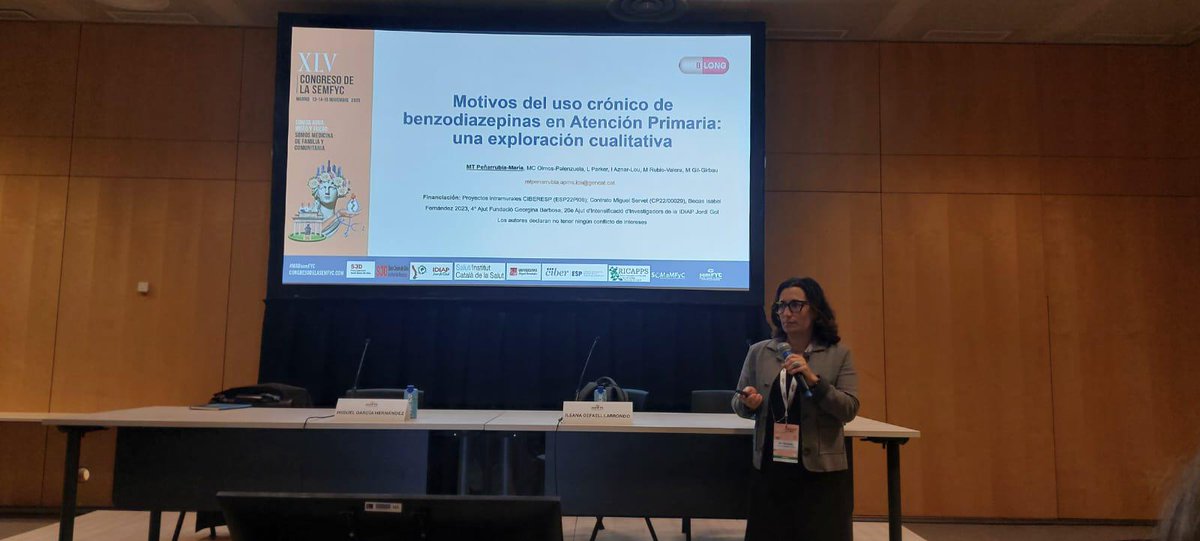 📢Presentes en el XLV CONGRESO DE LA SEMFYC. Nuestra investigadora Maite Peñarrubia, presentando la evaluación del coste efectividad y el coste de implementación del proyecto IMA_cRCT y los resultados cualitativos del proyecto B-long #semFYC <a href="/IRSJD_info/">Institut de Recerca Sant Joan de Déu</a>