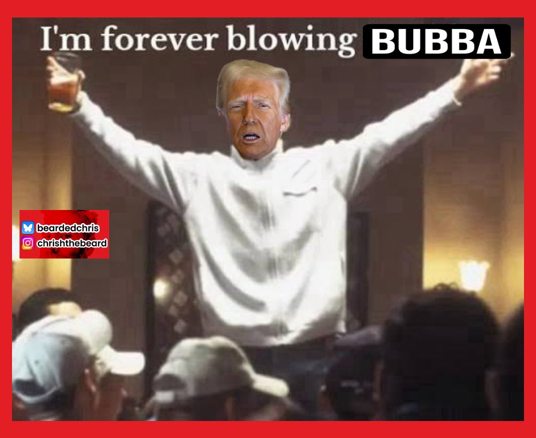 BeardedChr19081's tweet image. Never thought I’d be doin #greenstreet #Trump memes #bubba