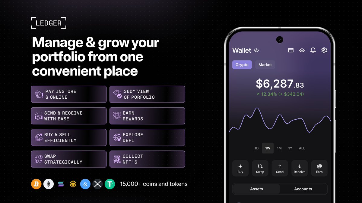 Ledger's tweet image. What is Ledger Wallet?

In short - it’s everything you need to do with your crypto, in one place.

Let&apos;s break it down 🧵
