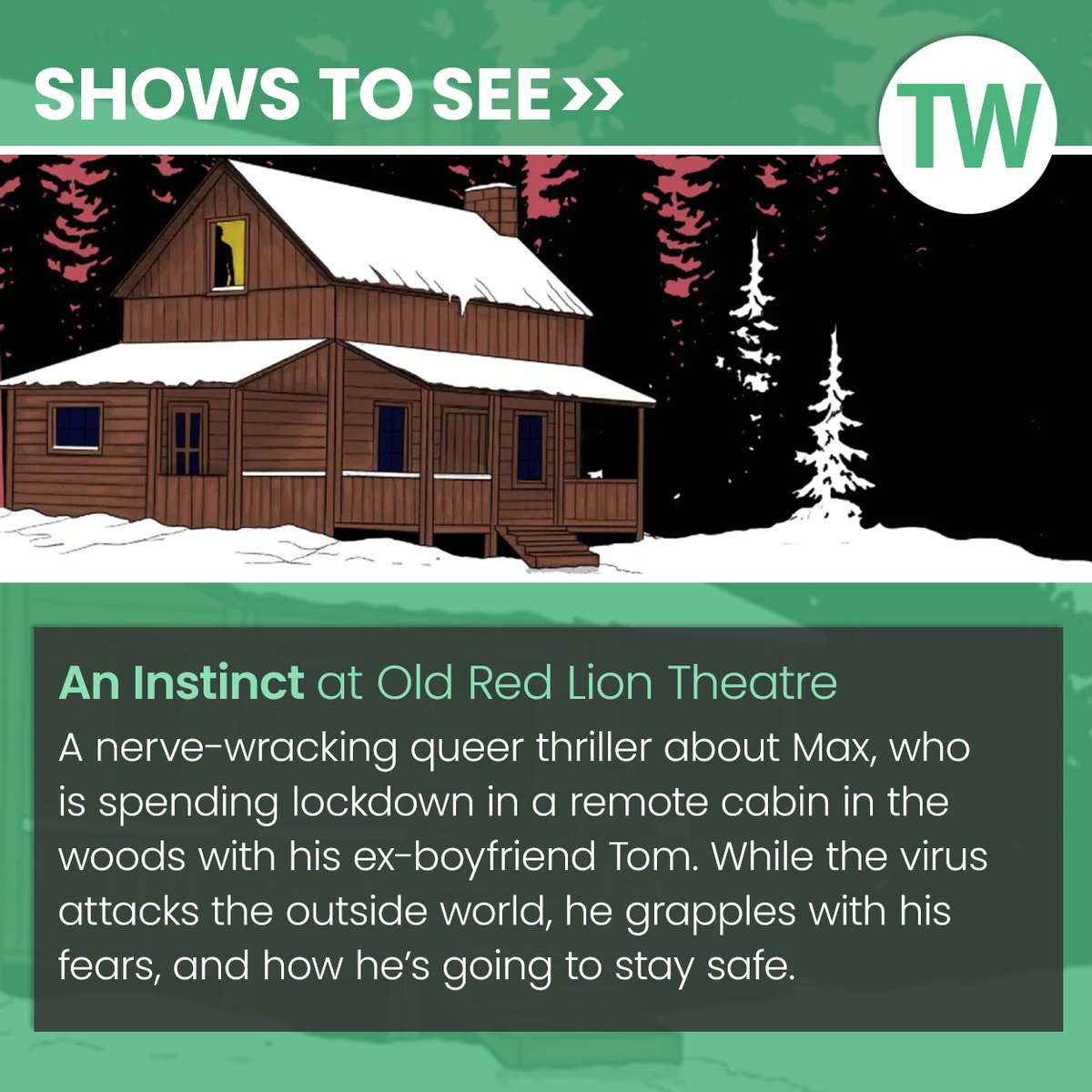 ThreeWeeks's tweet image. Among our recommended shows to see in London this week: &apos;An Instinct&apos; at Old Red Lion Theatre from 18 Nov-6 Dec. 

Get more show tips here: bit.ly/3JwUHIm

@orltheatre