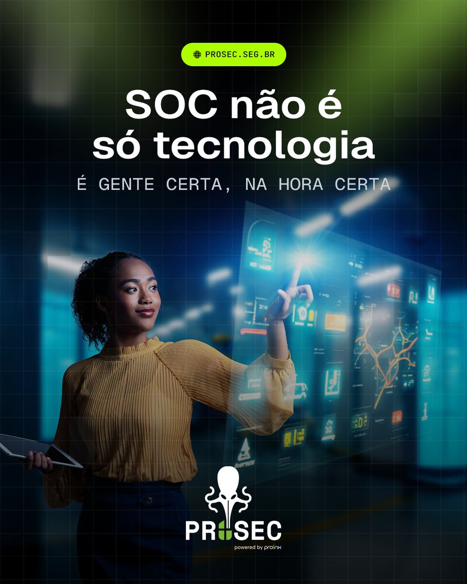 prosecbrz's tweet image. O #ProSec conta com um time experiente, certificado e focado exclusivamente na detecção de ameaças e resposta a incidentes.

A ameaça não tem hora. Mas sua resposta precisa ter!

Solicite uma análise gratuita e vamos conversar!
bit.ly/4otc6AG