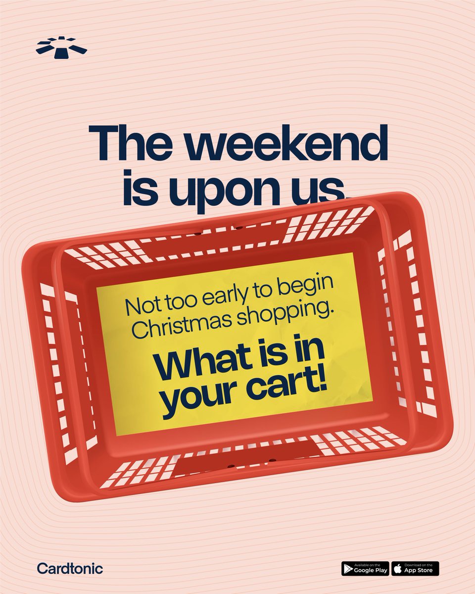 cardtonic's tweet image. The weekend is the perfect time to tick off that Christmas wishlist🎄 

Start the shopping early, avoid the last-minute panic, and treat yourself while you’re at it

So tell us, what’s in your cart this weekend?
—
#UseCardtonic #ChristmasLoading #ShopSmart