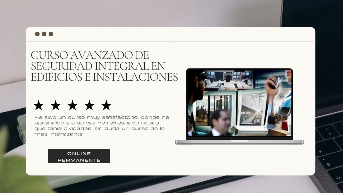 netpol_es's tweet image. 👉  ¡Sugerencia del día! ⬇️  ·100% online·

▶️CURSO AVANZADO DE SEGURIDAD INTEGRAL EN EDIFICIOS E INSTALACIONES ◀️ 

Accede a su contenido:

🔗netpol.es/producto/curso… 🔗 

¡Conoce la opinión de otros alumnos!

#YoMeFormoEnNETPOL
#NETPOL