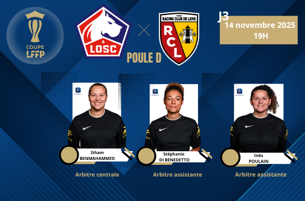 ⭕Coupe LFFP 🏆

⚽Les Françaises désignées pour les matchs du 14 novembre.

🖥️Retrouvez toute l'actualité des arbitres d'élite français sur notre site web en description du compte #arbitrage #coupelffp