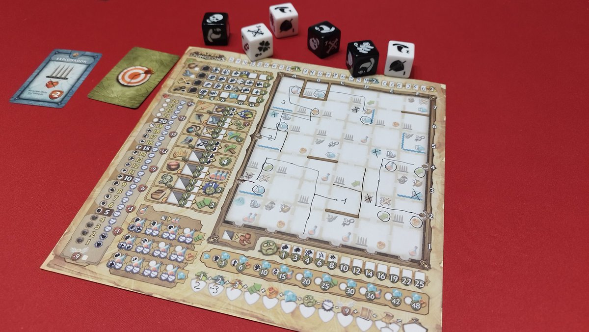 carmavi5's tweet photo. #PaperDungeons ⚔️ divertido roll 🎲 & write 🖍️ en el que lideramos un valeroso 💪 equipo de héroes🗡️🤠 en busca de poder y gloria. Nos adentraremos 👣 en mazmorras🕯️ repletas de ⚠️ peligros y lucharemos contra terribles villanos 🦹y sus secuaces 🧌. @MalditoGamesES @meeplebr https://t.co/9RarIWtigX
