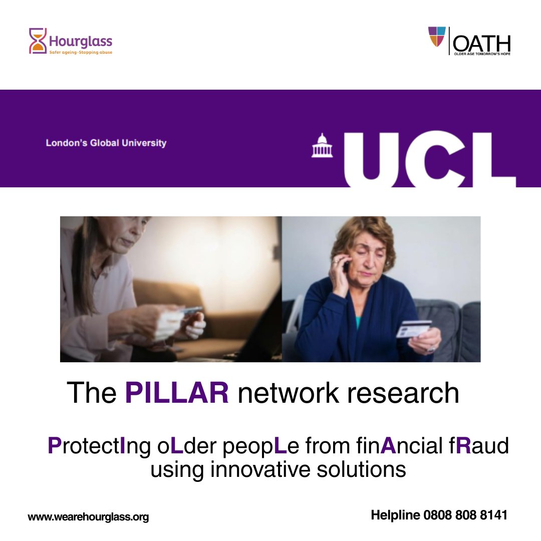 Are you over 60 and have experienced scams or financial fraud or know someone who has?  
You can learn more about the project at the following link:
ucl.ac.uk/brain-sciences…