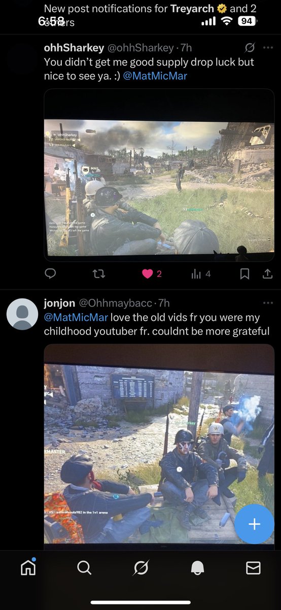 MatMicMar's tweet photo. Shoutout to everyone who hangs out with my WWII character every night while I sleep. I’ve been working on a project for a video for years and I’m close to being done. It’s been so fun to see how many people notice me on my spot in game. https://t.co/beEUJgEiPI
