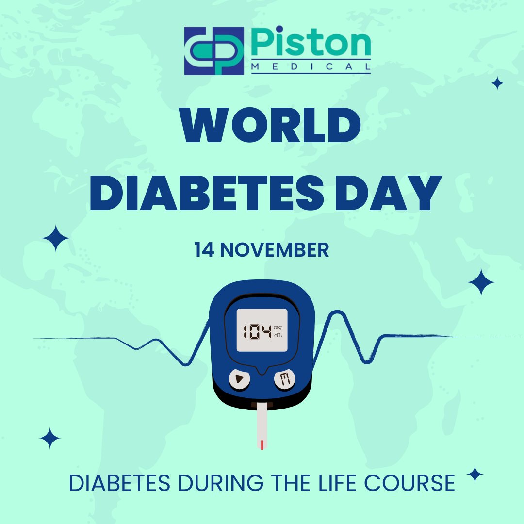PistonMedical's tweet image. Today is World Diabetes Day.
At Piston Medical, we join the global movement to raise awareness, promote early testing, and support healthier lives.
Your numbers matter, check your blood sugar, stay informed, and take control of your health.

#WorldDiabetesDay #PistonMedical