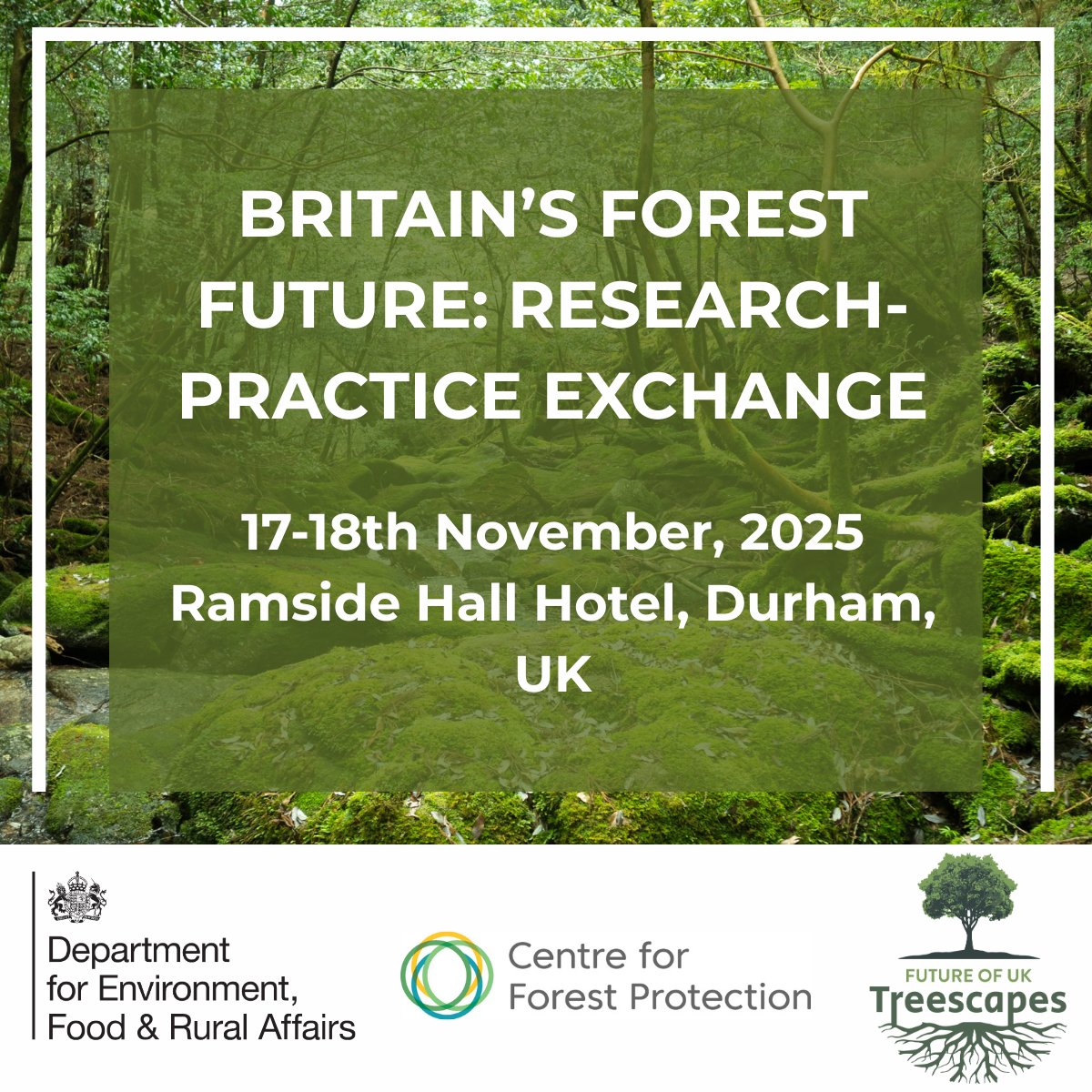 ForestProtectUK's tweet image. Next week, we will be hosting “Britain’s Forest Future: Research-Practice Exchange” alongside @DefraGovUK and Future of UK Treescapes 🌳

Keep an eye on all of our social media channels to find out more about the conference👀 

#BritainsForestFuture #KnowledgeExchange #TreeHealth
