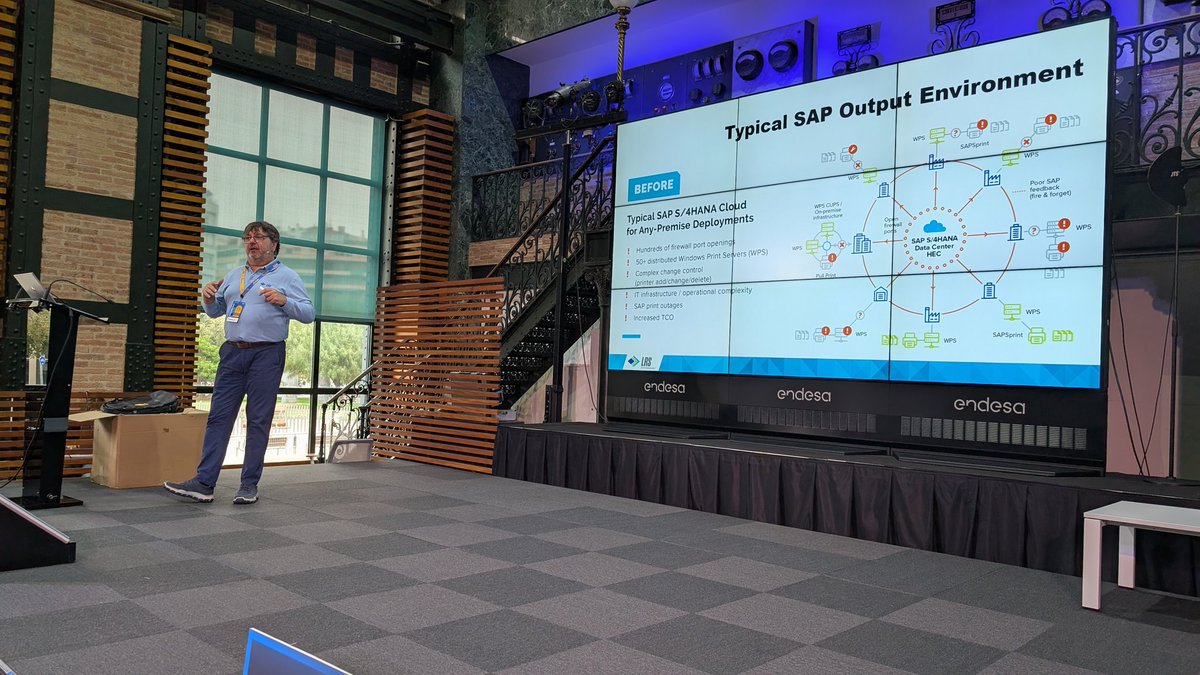 🖨️ Live at #SITBCN
A great session exploring how #LRS streamlines #SAP print flows, delivering secure, reliable, and centralized output management for complex enterprise landscapes.