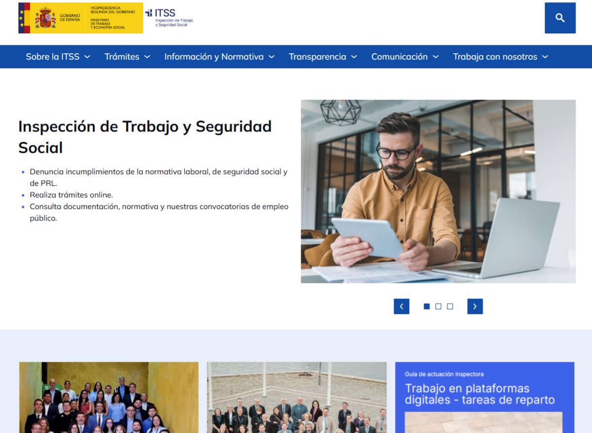 ITSS_INSPECCION's tweet image. 💡Hace pocos días pusimos en marcha la Sede Electrónica de la ITSS. 
➡️ sede.oeitss.gob.es/inicio

🚀 Queremos simplificar y agilizar los trámites con la Inspección de Trabajo. 

🔎 Si quieres saber qué otros procedimientos puedes realizar, mira aquí: 
🔗 oeitss.gob.es
