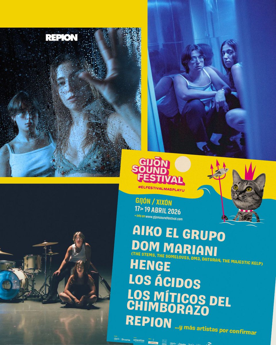 GijonSoundFest's tweet image. ✨ Canciones como “Brillante” o “Barrio Somavilla” ya lo avisaban:
 REPION es el presente (y futuro) del pop-rock nacional.
💥 No te lo pierdas.
🟡 Entradas ya disponibles en la web del festival.
👉 Corre antes de que cuelguen el cartel de SOLD OUT.
#Repion #GijonSoundFestival