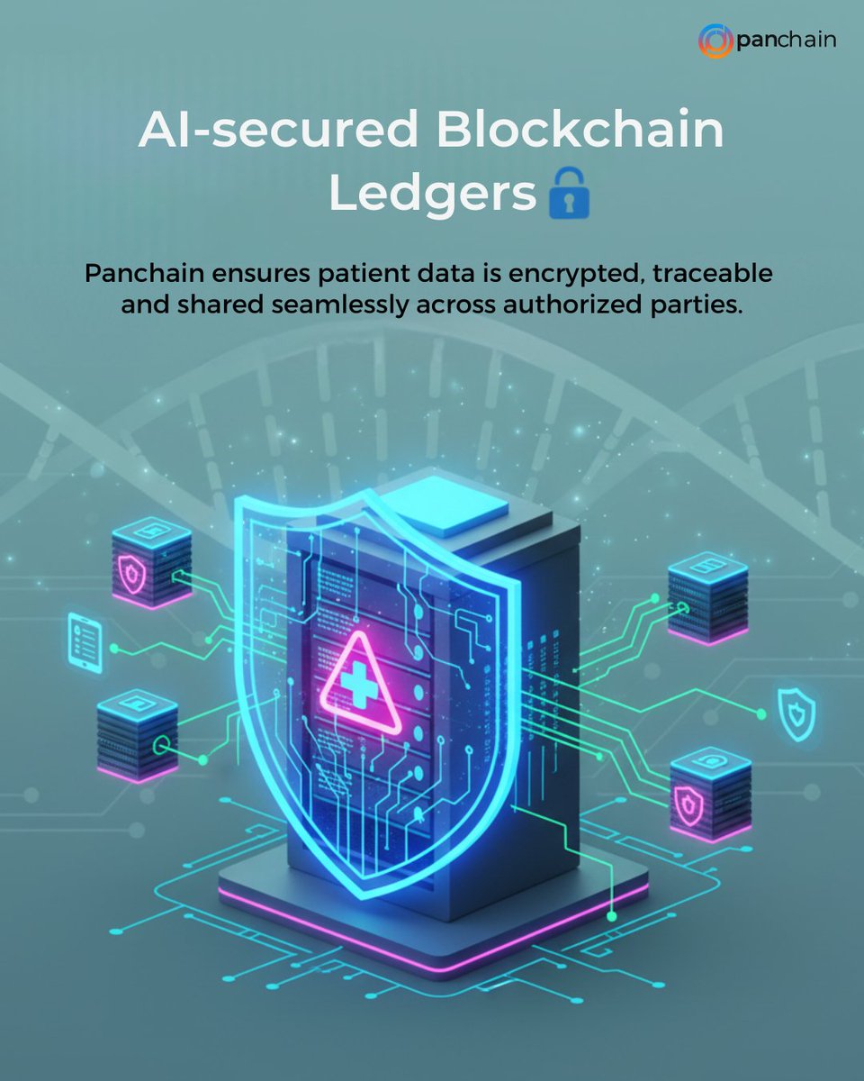Panchainnetwork's tweet photo. Patient data deserves trust and security.🔒
Panchain merges AI and blockchain to make healthcare systems smarter, safer, and more transparent — protecting what matters most. 🩺💡

#Blockchain #healthcaretech #aiblockchain #securedata #web3impact #Web3  #HealthcareInnovation https://t.co/51ygUaGfBl