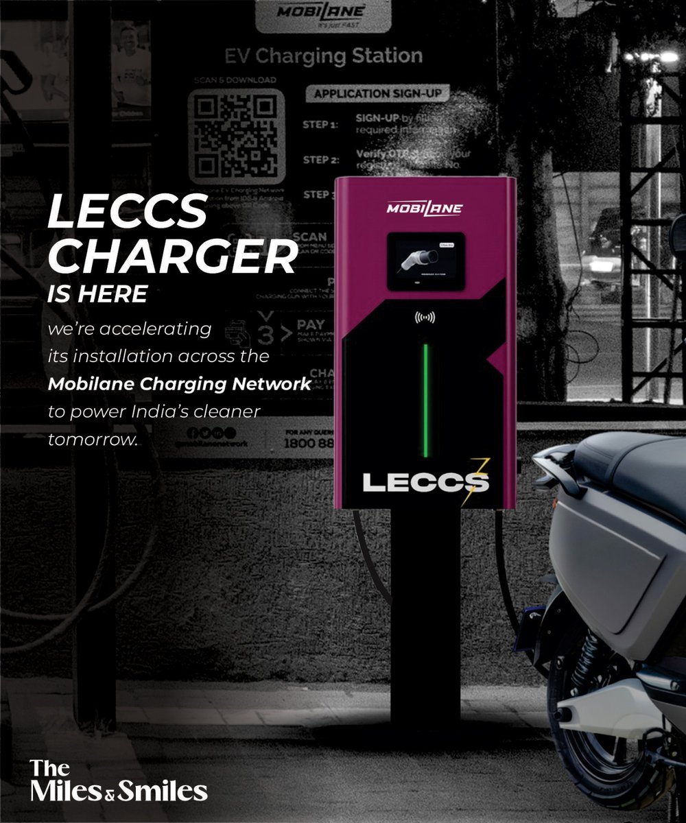 The wait is over, LECCS is here. ⚡

A new chapter in the mobilane charging network, built to power india’s cleaner tomorrow.

Faster, smarter, and ready to charge the miles ahead.

#themilesandsmiles
#mobilane #leccs #evcharging #evnetwork #cleantech #sustainablemobility