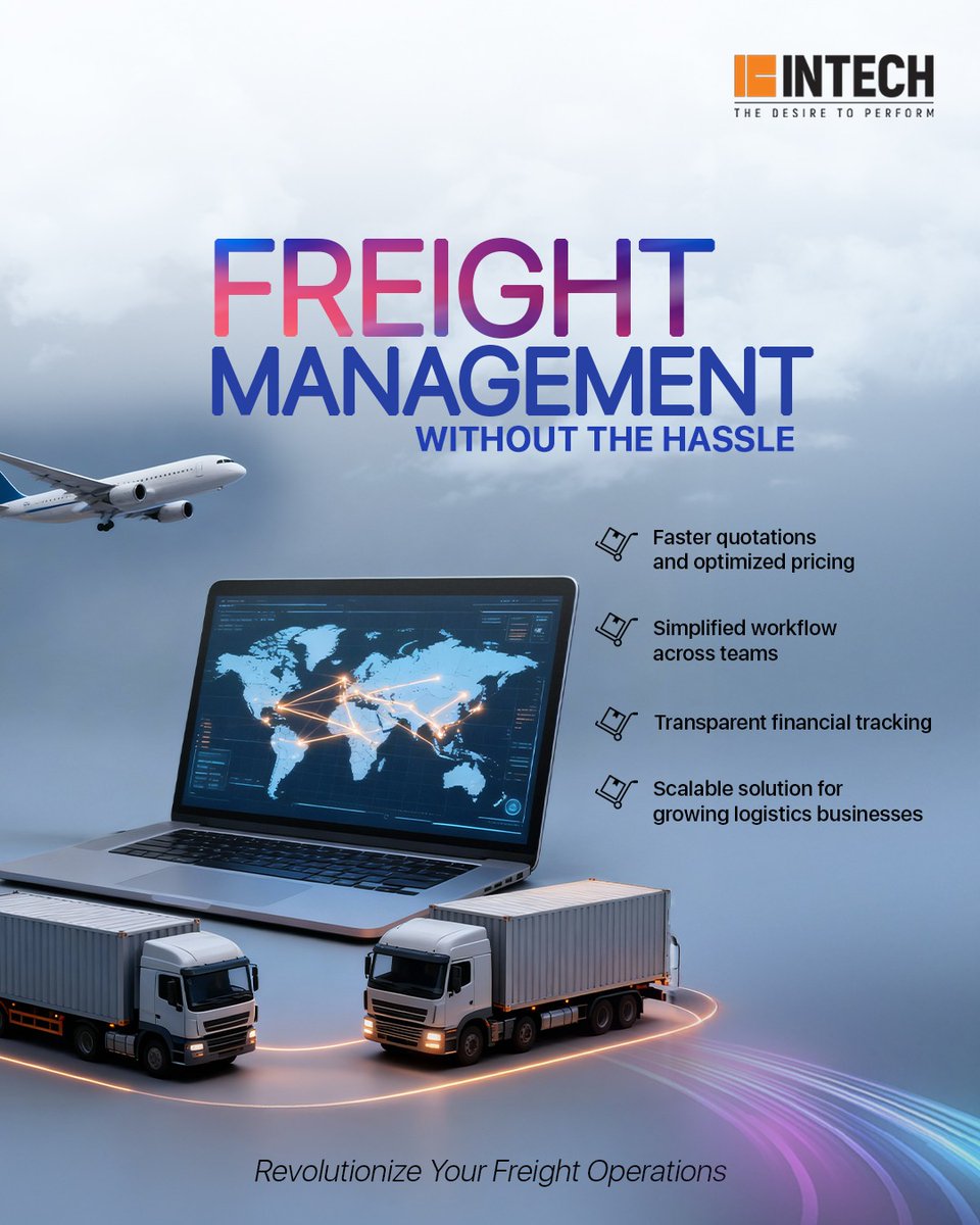 icsglobal_in's tweet image. Smarter logistics mean faster deliveries, happier clients, and efficient operations. Let technology handle the routine tasks while your team focuses on growth.

#INTECH #INTECHVision #FreightManagement #SupplyChainInnovation #LogisticsTech #FutureOfLogistics #TechForGrowth