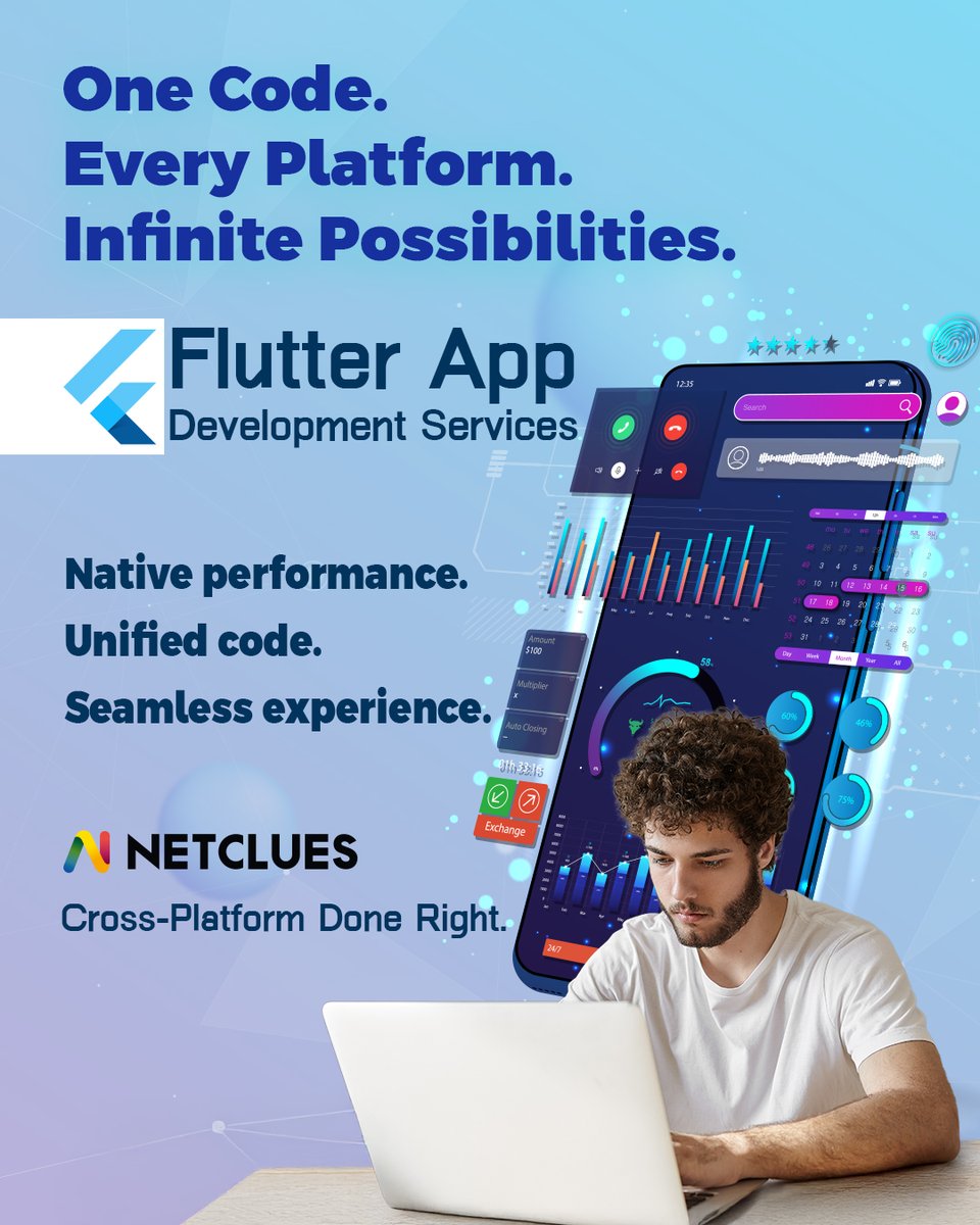 Netclues's tweet image. Why build the same app twice when you can do it once the right way?

At Netclues, we use Flutter to deliver fast, consistent, native-like apps across Android, iOS and web.

One codebase. Real performance. Seamless scalability.
Let’s build smarter.

 #Netclues #FlutterDevelopment
