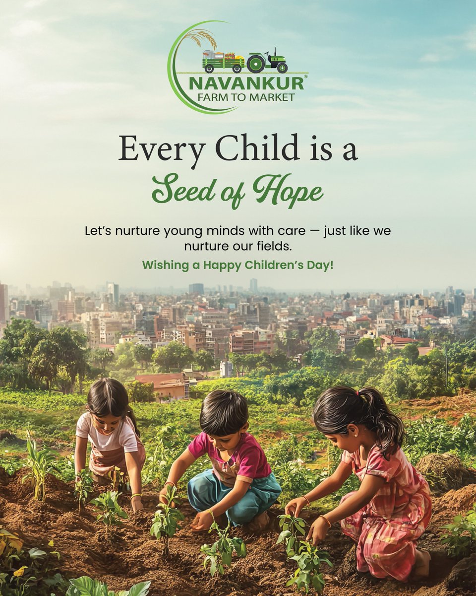 Navankur6's tweet photo. 𝐇𝐚𝐩𝐩𝐲 𝐂𝐡𝐢𝐥𝐝𝐫𝐞𝐧’𝐬 𝐃𝐚𝐲! 🌍🌱

At Navankur, every child is a seed of hope — brimming with imagination and the power to shape a better world.
As we nurture the earth, let’s also nurture young minds for a sustainable tomorrow. 💚

#ChildrensDay #Green #FutureFarmers https://t.co/VCixhH5vJT