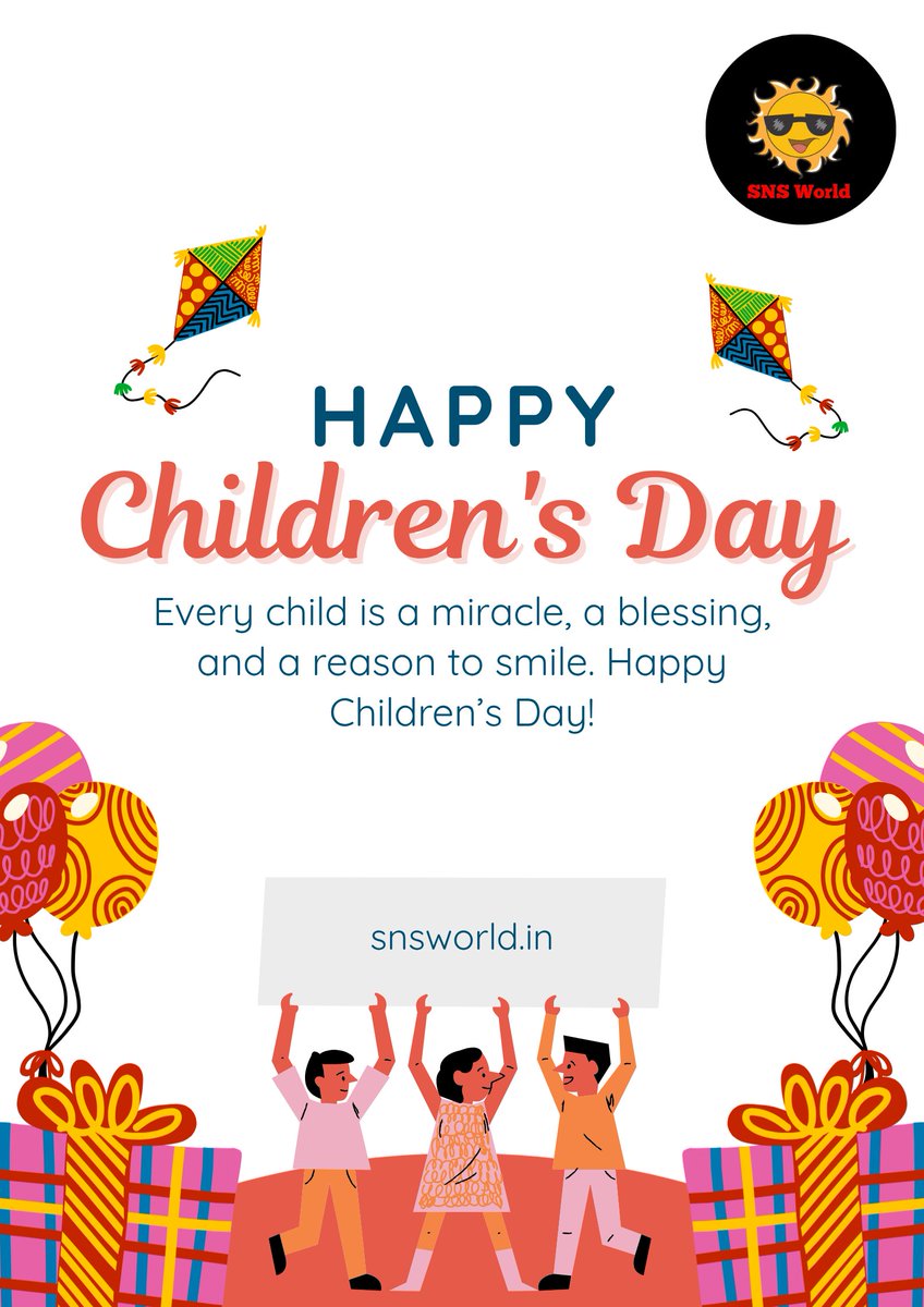 SNSWorldOnline's tweet photo. Wishing you a very Happy Children's Day ! 🎉 #SNSWorld https://t.co/wfDlvUQkrq