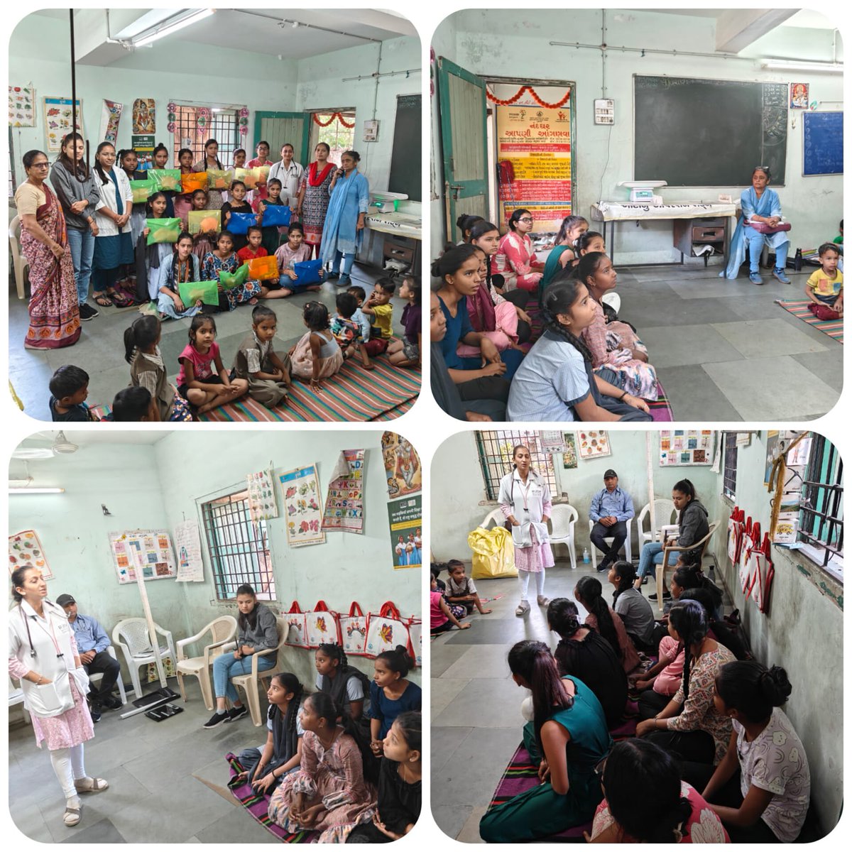 #RastriyaBalSwasthyaKaryakrm 
RKSK camp held with explaining Kishori about Menstrual hygiene,Mental health, healthy diet, gender equality &amp; distribution of hygiene kit and chhikki by RBSK team SRC0948 at ICDS area, Navagam. SMC <a href="/GujaratSHRBSK/">Gujarat SH (RBSK) Rashtriya Bal Swasthya Karyakram</a> <a href="/GujHealth/">Gujarat Health</a> <a href="/NHMGujarat/">NHM Gujarat</a> <a href="/MoHFW_INDIA/">Ministry of Health</a>