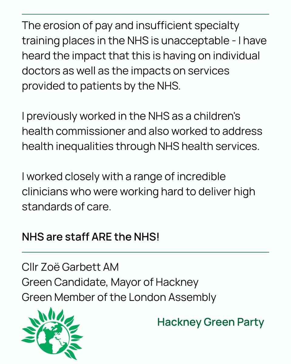 Hackney Green Party tweet media