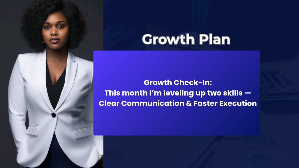 Gastonblessing's tweet image. Growth Check-in 🚀
Two skills I’m leveling up:
• Clearer communication
• Faster task execution
Small improvements daily leads to Big results ahead. #visibilitychallenge #personalbrandingonline #tgc30dayschallenge #recruitment #GrowthMindset @thegeekzconnectltd