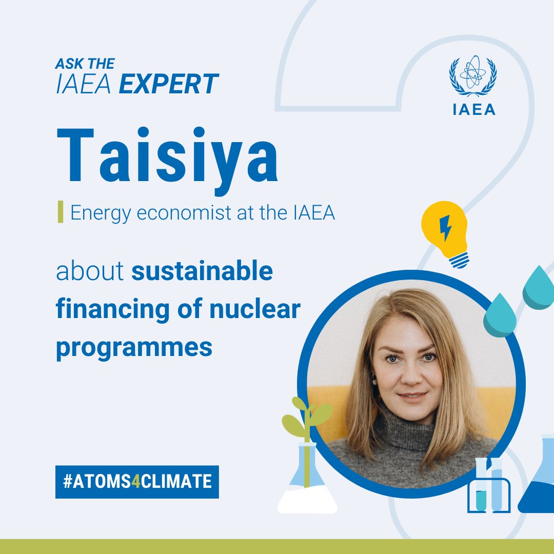 iaeaorg's tweet image. Straight from the IAEA #Atoms4Climate Pavilion at #COP30 today, energy economist Taisiya will be answering your questions about the sustainable financing for nuclear projects.

Drop your questions here or in our Instagram story!
↪️ instagram.com/iaeaorg