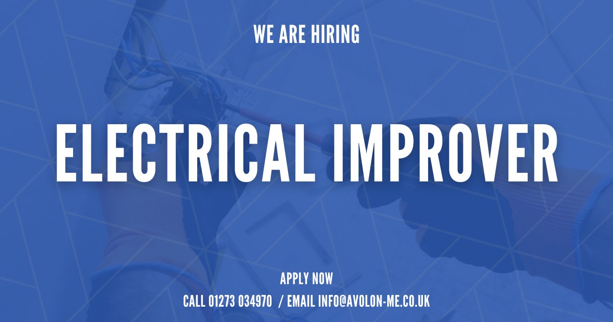 𝗘𝗹𝗲𝗰𝘁𝗿𝗶𝗰𝗮𝗹 𝗜𝗺𝗽𝗿𝗼𝘃𝗲𝗿 - 𝗣𝗲𝗰𝗸𝗵𝗮𝗺

Pay rate: up to £180 per day
Contract length: 2 months

Requirements:
• Valid ECS card
• Qualified to at least NVQ Level 3
• Ability to commute 5 days per week

☎️ Call 07586 311962 to apply now!