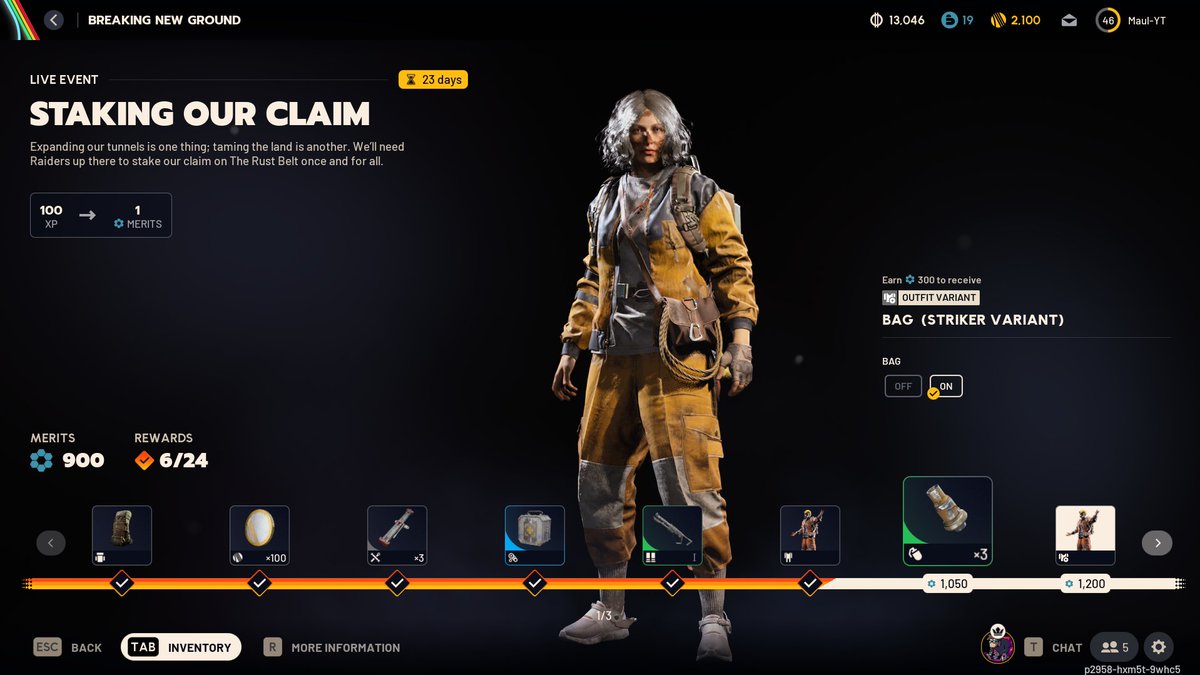 ARCRaidersMedia's tweet image. Breaking New Ground: There are 24 total rewards to claim using Merit Points | #ARCRaiders