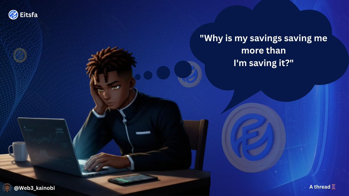 Web3_KaiNobi's tweet image. I was staring at my crypto wallet, frustrated. 
Not because I lost money, no, it was worse. 
Every month, I saved. 
Every month, I watched my balance barely move. 

I kept asking myself, &quot;why is my savings saving me more than I’m saving it?&quot;

And that’s when I stumbled onto…