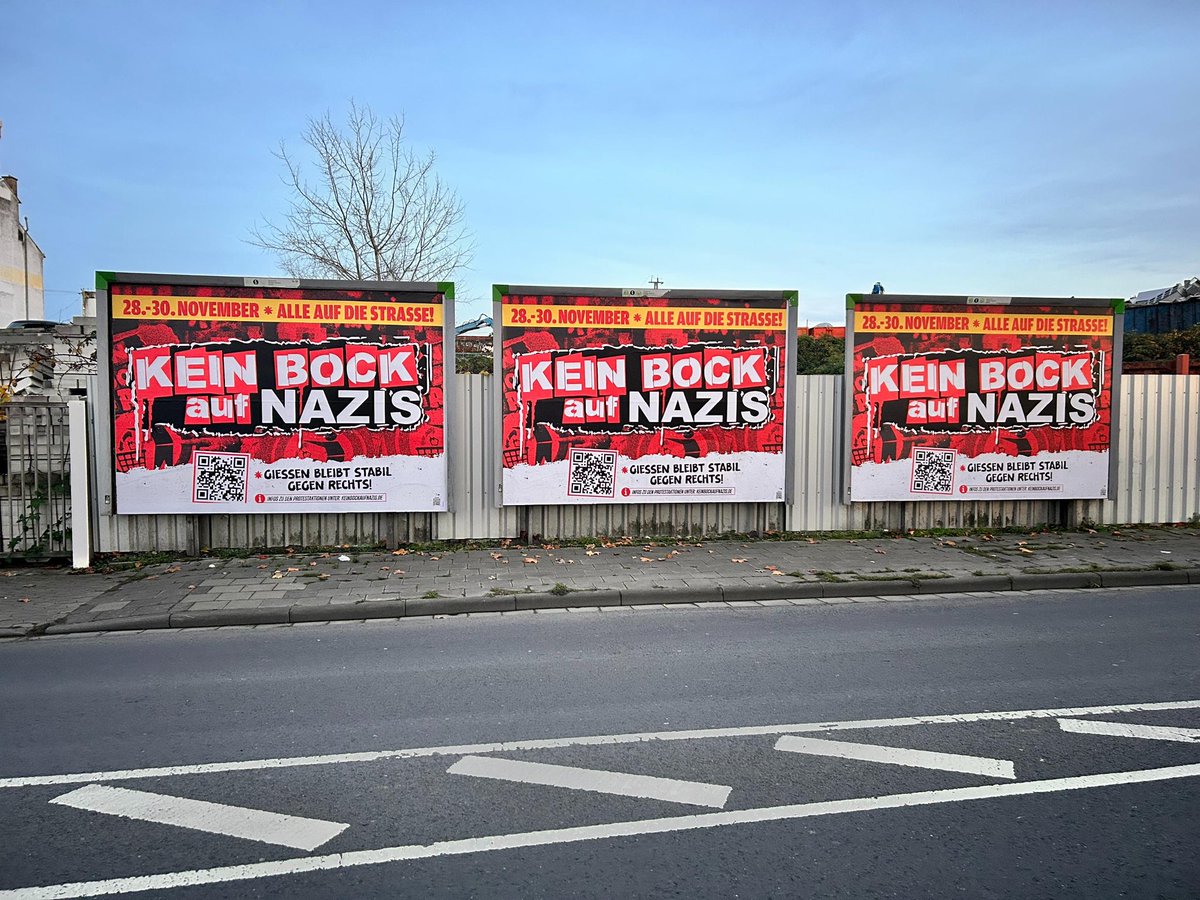 In ganz Gießen sind schon unsere Plakatwände zu sehen. NUR NOCH 2 WOCHEN! Wir sind auf jeden Fall am Samstag ab 5 Uhr Morgens mit unserer Kundgebung direkt am Hauptbahnhof für Euch da. Dort bekommt ihr heißen Tee, Protestmaterial und alle aktuellen Infos.