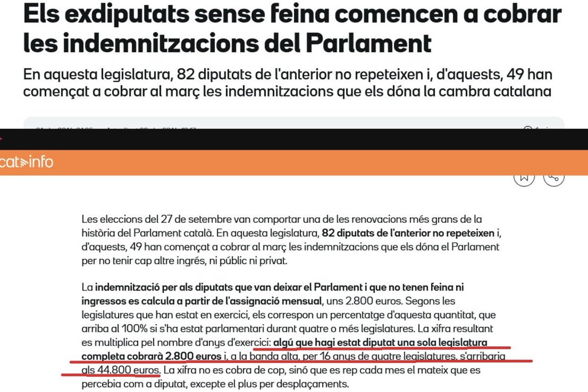 La independència amb polítics professionals és impossible. Espanya té tots els diners i sempre pagarà més i millor. Tots cobren dels pressupostos espanyols q paguem naltrus via impostos.